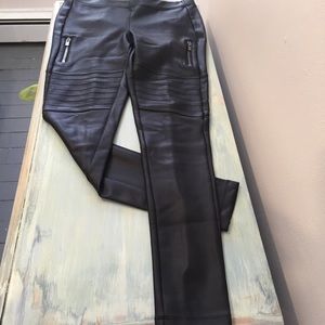 Express black faux leather jeggings size S